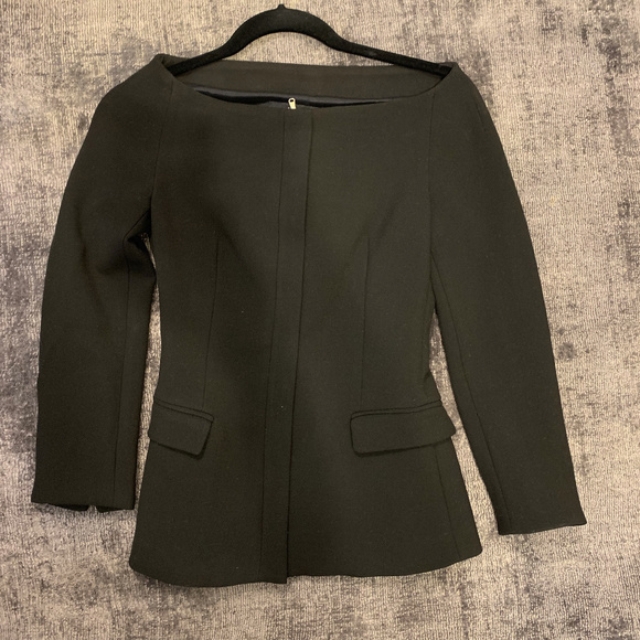 zara boat neck blazer